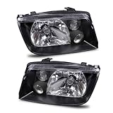 SPPC Black Headlights For VW Volkswagen Jetta MK4 - (Pair)