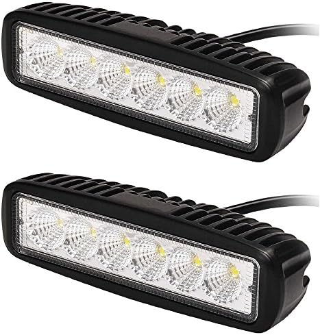 Velonny LED Driving Lights Flood Light Bars Off Road Light Running Lights Fog Light 2Pcs 18W For Jeep Cabin Boat SUV Truck Car ATV 2 Years Warranty