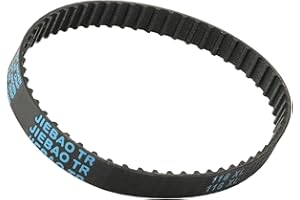 Heyiarbeit 116XL Rubber Timing Belt 5.08mm Pitch 10mm Width Industrial Timing Belt Synchronous Closed Loop Timing Belt for 3D Printers Black Tone