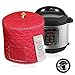 Electric Pressure Cooker Cover Decorative Cover with Pocket for Accessories Fits 6QT Instant Pot and Similar Size (Red)