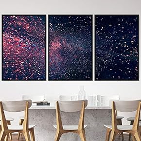 signwin 3 Piece Framed Canvas Wall Art Galaxy...