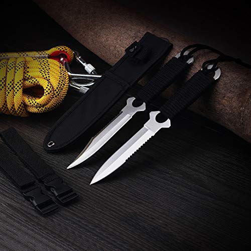 aiGear Dive Knife for Scuba Diving with Leg Strap Sheath Stainless