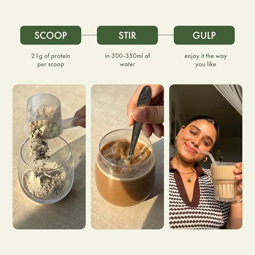 Cosmix No Nonsense Plant Protein | Organic Pea & Brown Rice Isolate| Vegan | 21g Protein/Serving | Easy To Digest | All Essential Amino Acids | No Preservatives | Japanese Ceremonial Mathca - 500g