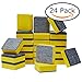 officematters Cute Magnetic Chalkboard Whiteboard Dry Erasers Cleaner. Pack of 24 (24Pcs - Yellow)