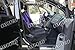 Oxgord 17pc Set Flat Cloth Mesh / Purple & Black Auto Seat Covers Set - Airbag Compatible - Front Low Back Buckets - 50/50 or 60/40 Rear Split Bench - 5 Head Rests - Universal Fit for Car, Truck, Suv, or Van - FREE Steering Wheel Cover