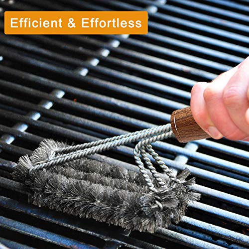 grilljoy 4PC Heavy Duty Grill Brush and Scraper with Carrying Bag