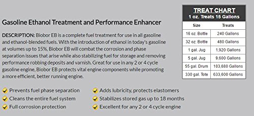Biobor EB, Ethanol Buster and Performance Enhancer Gasoline Treatment, 1-Gallon