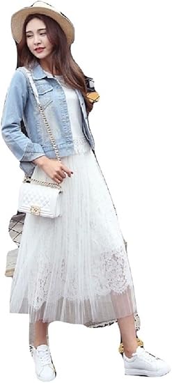 Amazon レディース スカート 春夏物スカート レーススカート オリジナルアイテム付き 748 S 白 スカート 通販