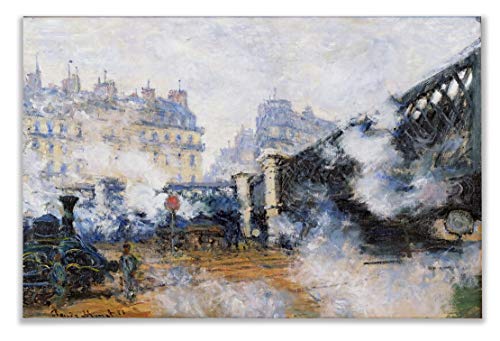 Monet Wall Art Collection Canvas Saint-Lazare Station, The Pont de l'Europe, 18…