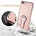 iPhone 7 Plus Case with Kickstand, iPhone 8 Plus Stand Case, 360 degree Rotatable Stand Cute Plating Soft Full Body Cover Protective Case For Girls, Women For Apple iPhone 7 / 8 Plus - Rose Gold