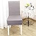 CosyVie Super Fit Universal Stretch Dining Chair Covers, Removable Washable Slipcovers for Dining Room Chairs 4 Pcs/Pack(Gray)