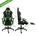 Kinsal Gaming Chair Racing Style High-Back PU Leather Office Chair Computer Desk Chair Executive and Ergonomic Style Swivel Chair with Headrest and Massage Lumbar Support (Green)