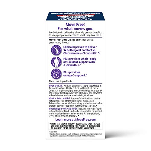 Move Free Ultra Omega3 Joint Plus Omega3s, Hyaluronic Acid