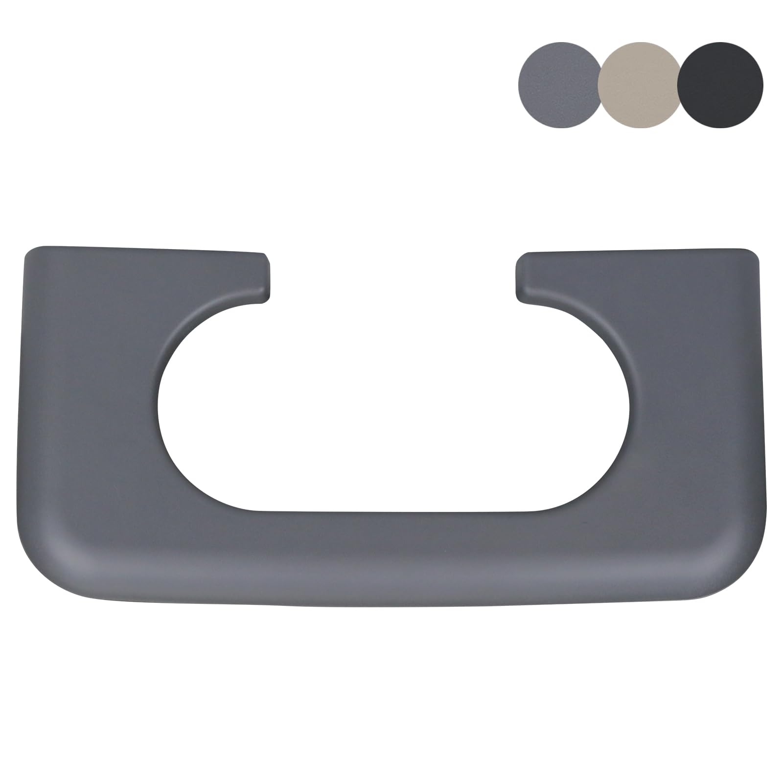 Photo 1 of Center Console Cup Holder Replacement Pad Compatible with 1999-2010 Ford F250 F350 F450 Truck Accessories Cupholder Armrest Cover Trim (Grey)
