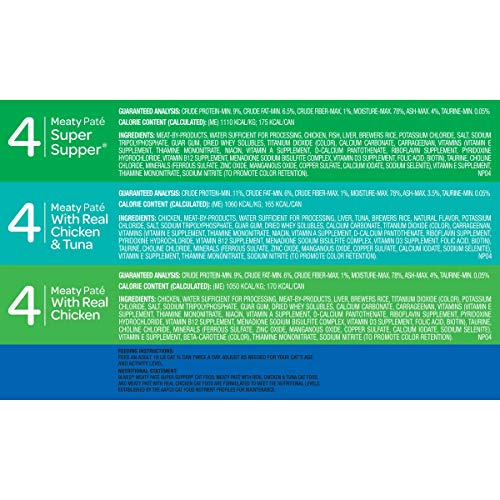 9LIVES PATÉ FAVORITES WET CAT FOOD VARIETY PACK, 5.5 OUNCE (PACK OF 12)