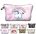 StylesILove Cute Graphic Pouch Travel Case Cosmetic Makeup Bag (Emoji Unicorn)
