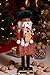 Clever Creations Red Scottish Bagpiper 15 Inch Traditional Wooden Nutcracker, Festive Christmas Décor for Shelves and Tables