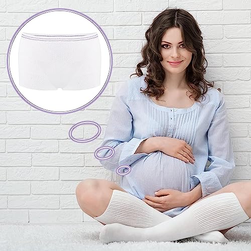 NALACAL Mesh Postpartum Underwear Disposable Panties, Women High Waist C Section Maternity Postpartum Panties, Soft, Breathable, Stretchy (8 Counts - Size Large)