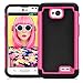 LG L70 Case, LG Optimus Exceed 2 Case, MagicMobile® [Dual Armor Series] Hybrid Impact Resistant LG L70 Shockproof Tough Case Hard Plastic + Silicone Protective Cover for LG Optimus Realm [Black/Pink]