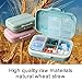 MOST ORIGINAL DESIGNM Small Weekly Pill Case Cute Travel Vitamin Deep Oil Organizer Box for Women Safe Plastic Material 6 Compartment 3 Open Tab Pink （Pink）