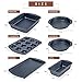 Nonstick Bakeware Set, 6-Pieces Set, Stylish and versatile Bakeware Set with 12-Cup Muffin Pan, Loaf Pan, 2 Round Cake Pans, Roasting Pan,Cookie Sheet, Kitchen Baking Tools. Navy Blue