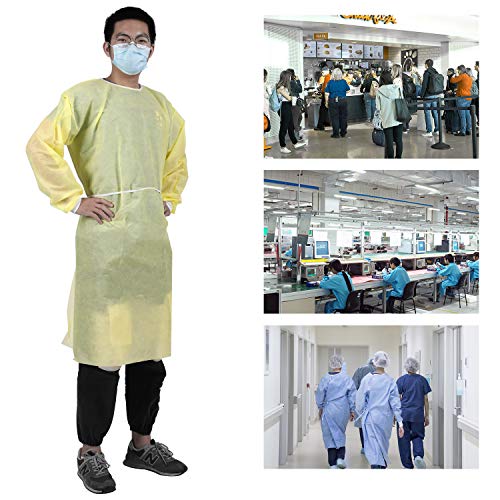 YIBER Disposable Lab Coat Isolation Gown SMS Material 38g With