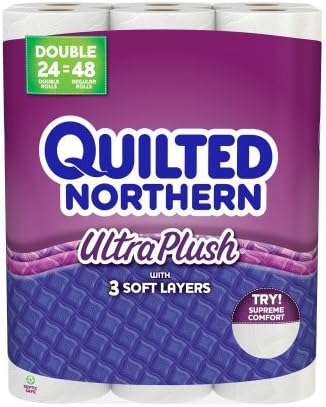Quilted Northern Ultra Plush Toilet Paper, Bath Tissue -- 24 Double Rolls (2 Pack)