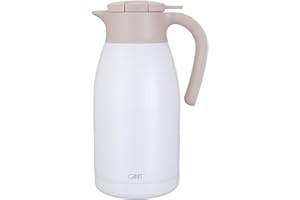 GiNT 1.9L/64Oz Thermal Coffee Carafe for Keeping Hot - Insulated Stainless Steel Carafe for Hot Liquids, Double Walled Vacuum