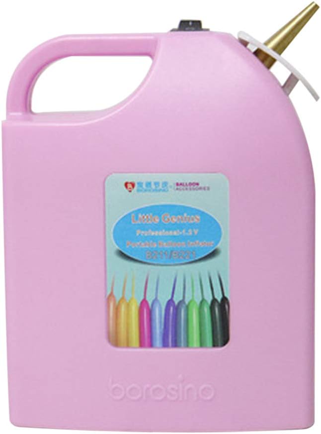 Portable Electric Balloon Inflator Electric Balloon Pump Rechargeable Twisting Modeling Balloon Pump Electric Balloon Pump Air Balloon Blower for Birthday/Party/Decoration (Pink)