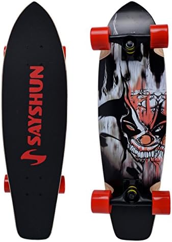 SAYSHUN 28" Cruiser Board Maple Complete Skateboard for Beginners and Professional