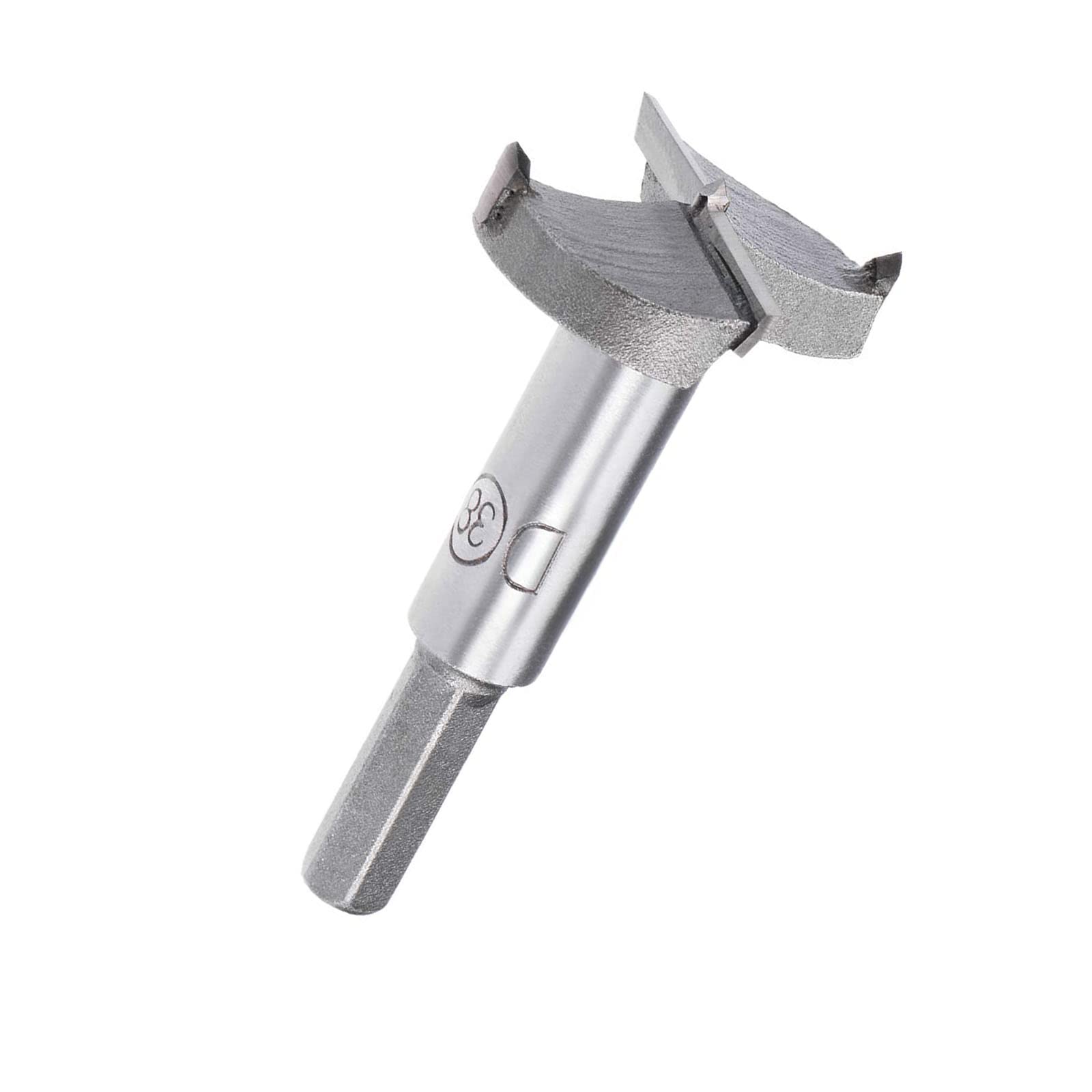 TA-VIGOR Forstner Drill Bit 38mm, Tungsten Carbide Wood Hole Saw Auger Opener for Woodworking Hinge Hole Drilling Boring Bit Cutter (Gray)