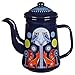 Folklore Enamel Coffee Pot, Night Design, Blue (33 Ounces)