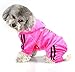 PEGASUS Pet Clothes for Puppy Cat Small Dog Soft Velvet Crown Jumpsuit Coat Hooide Pajamas Tracksuit Pink S