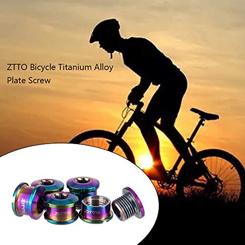 5PCS/Set Titanium Chainring Bolt Bicycle Chainwheel Screws Road Bike MTB Bicycle Disc Screws 5PCS for Crankset Bicycle Parts