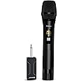 Bietrun Wireless Microphone, Dynamic Microphone with Rechargeable Receiver, Auto Connect,All Metal Design,160ft Range,Cordless Mic for Karaoke Machine,Amplifier Speaker,Mixer,iPhone,Camera, Interview