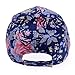 ZLYC Women Vintage Flower Floral Pattern Adjust Sport Outdoor Hat Baseball Cap (navy)