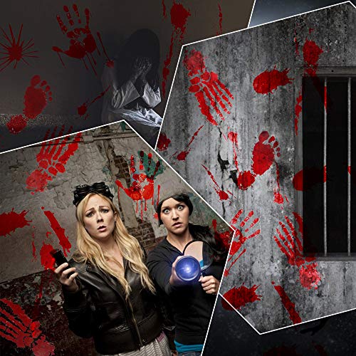 image for Innoo Tech New 3D Bloody Footprints and Handprints to Floor Clings, Wi