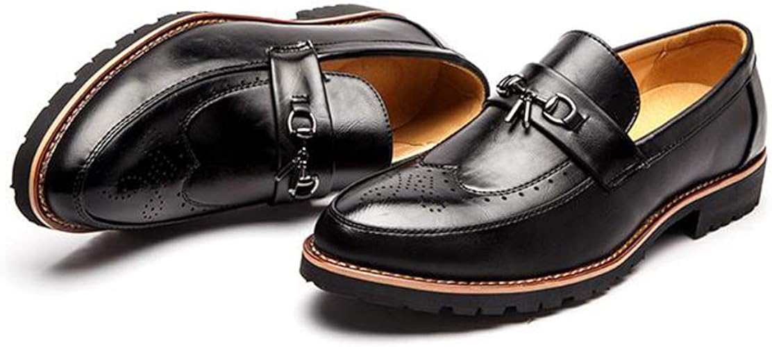 Amazon ジョイジョイ ローファー メンズ ビジネスシューズ ローカット ウィングチップ モカシン タッセル 軽量 スリッポン オシャレ カジュアル 防滑 ウォーキング 通勤 紳士靴 ブラック レッド 春 Joyjoy ジョイジョイ レースアップシューズ