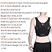 Lesbian Breathable Super Flat Les Compression 3 Rows Central Clasp Chest Binders (Lable Size M=Lable Size L, black)