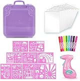 Canal Toys Airbrush Art Activity Case with 8 Colors 10 Stencils Kids Gift 6+ view 11