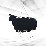 Ciieeo Double-Sided Hanging Blackboard Sign Sheep Pattern Wooden Decor view 5