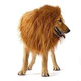 Kakasogo 1 Pcs 2017 New Brown Lion Mane Wig With Ear for Dog Costume Party Club Halloween Christmas Festival Pet Decor Gift Supplies Hair Head Tool Set Adjustable Size Fit more King Dogs