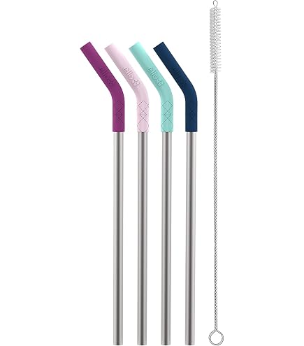 YQUQWN, 24 Pcs 4th of July Paper Straws, Red White and Blue
