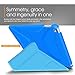 iPad Air 2 Case, Apple iPad Air 2 Case, rooCASE Origami Ultra Slim Fit Thin Lightweight Shell PU Leather Folio Case with Auto Sleep Wake Smart Cover, P Blue /B Blue (will NOT fit New iPad 2017)