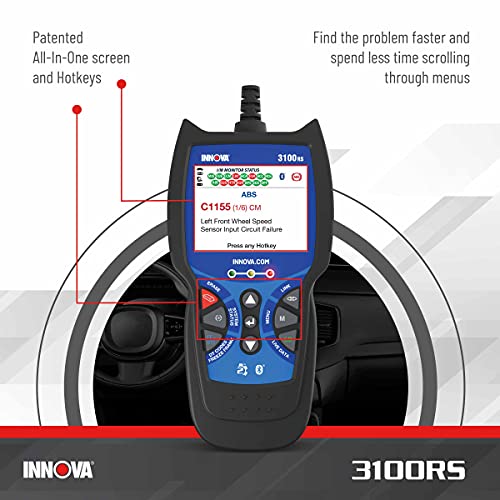 INNOVA 3100RS, OBD2 Scanner, ABS SRS Airbag Scan Tool with Airbag Light