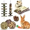 ERKOON-Rabbit-Toys-Hamster-Small-Animals-Treats-Bunny-Chinchilla-Chew-Toy-for-Teeth-Natural-Apple-Wood-Sticks-Boredom-Breaker-for-Guinea-Pigs-Chinchillas-Gerbils-Molar ERKOON Rabbit Toys, Hamster Small Animals Treats Bunny Chinchilla Chew Toy for Teeth Natural Apple Wood Sticks Boredom…
