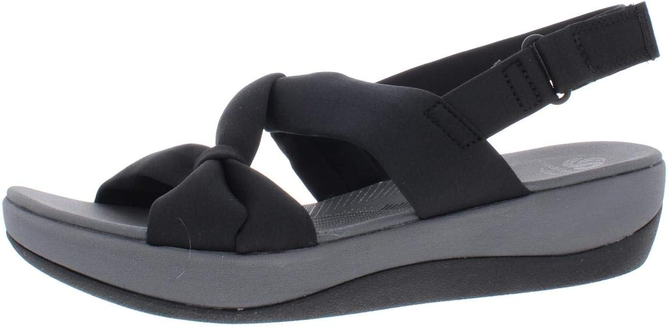 Amazon.com | Clarks CloudSteppers Womens Arla Primrose Ankle Strap Slip On Flat Sandals | Flats