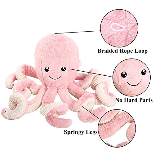 DENTRUN Octopus Stuffed Animals, Octopus Plush Doll Play Toys for Kids Girls Boys Adults Birthday Xmas Gift Present 7/16/24/32 Inches, 5 Colors - Thumbnail 2