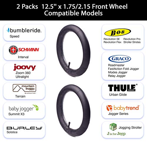 2Pack 12.5''x2.25 Wheel Replacement Inner Tubes Compatible with