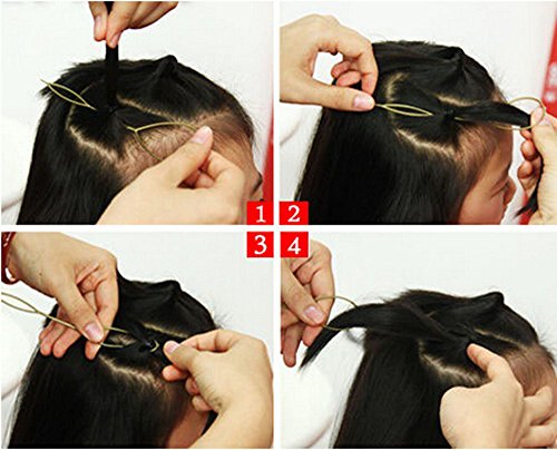 10PCS Plastic Magic Pull Hair Pin Tail Hair Braid Ponytail Maker Styling Tool (5 Large + 5 small)